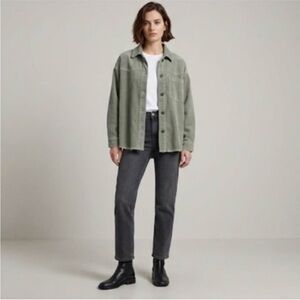 Zara Light Olive Corduroy Shacket